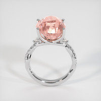 12.01 Ct. Padparadscha Sapphire Ring, 18K White Gold 3