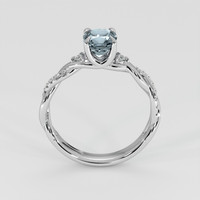 1.23 Ct. Greyish Blue Sapphire Ring, 18K White Gold 3
