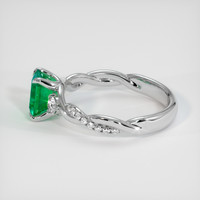 0.89 Ct. Emerald Ring, 18K White Gold 4