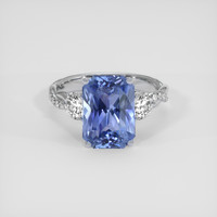 5.12 Ct. Blue Sapphire Ring, 18K White Gold 1