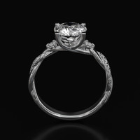 4.07 Ct. Sapphire Ring, 18K White Gold 3