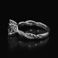 4.07 Ct. Sapphire Ring, 18K White Gold 4