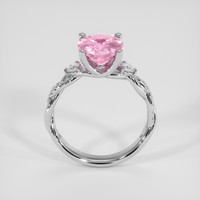 3.06 Ct. Pink Sapphire Ring, 18K White Gold 3