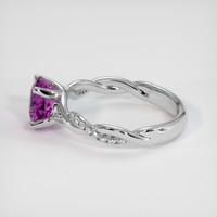1.67 Ct. Purple Sapphire Ring, 18K White Gold 4