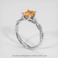 1.39 Ct. Sapphire Ring, 18K White Gold 2