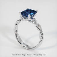 2.54 Ct. Sapphire Ring, 18K White Gold 2