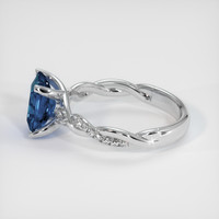 2.54 Ct. Sapphire Ring, 18K White Gold 4
