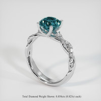1.72 Ct. Sapphire Ring, 18K White Gold 2