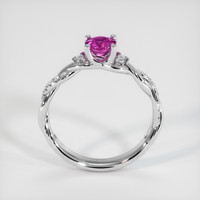 0.60 Ct. Purplish Pink Sapphire Ring, 18K White Gold 3