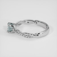 0.52 Ct. Bluish Grey Sapphire Ring, 18K White Gold 4