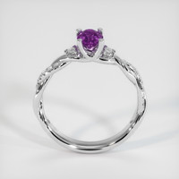 0.80 Ct. Sapphire Ring, 18K White Gold 3