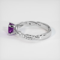 0.80 Ct. Sapphire Ring, 18K White Gold 4