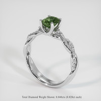 1.28 Ct. Sapphire Ring, 18K White Gold 2