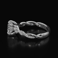 1.50 Ct. Sapphire Ring, 18K White Gold 4