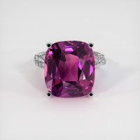 27.41 Ct. Pinkish Purple Sapphire Ring, 18K White Gold 1