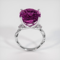 27.41 Ct. Pinkish Purple Sapphire Ring, 18K White Gold 3