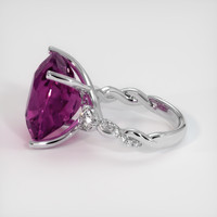 27.41 Ct. Pinkish Purple Sapphire Ring, 18K White Gold 4