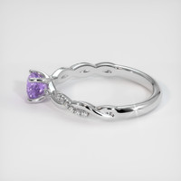 0.97 Ct. Sapphire Ring, 18K White Gold 4