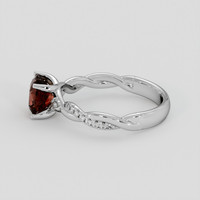 2.69 Ct. Orangish Brown Sapphire Ring, 18K White Gold 4