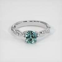 1.26 Ct. Sapphire Ring, 18K White Gold 1