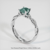 1.26 Ct. Sapphire Ring, 18K White Gold 2