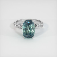 7.47 Ct. Sapphire Ring, 18K White Gold 1