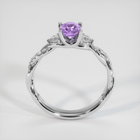 0.68 Ct. Violet Sapphire Ring, 18K White Gold 3