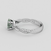 1.26 Ct. Green Sapphire Ring, 18K White Gold 4