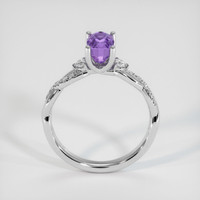 1.60 Ct. Purple Sapphire Ring, 18K White Gold 3