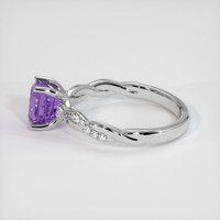 1.60 Ct. Purple Sapphire Ring, 18K White Gold 4