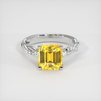 3.02 Ct. Sapphire Ring, 18K White Gold 1