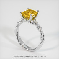 3.02 Ct. Sapphire Ring, 18K White Gold 2