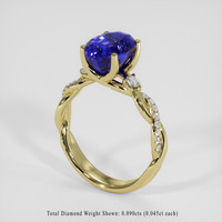 3.54 Ct. Color Change Sapphire Ring, 10K Yellow Gold 2