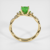 0.73 Ct. Yellowish Green Chrome Tourmaline Ring, 10K Yellow Gold 3