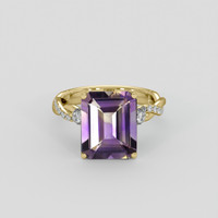 4.51 Ct. Bi Color Ametrine Ring, 10K Yellow Gold 1