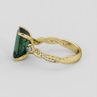 3.75 Ct. Green Tourmaline Ring, 10K Yellow Gold 4