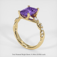 2.67 Ct. Purple Spinel Ring, 10K Yellow Gold 2