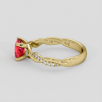 1.21 Ct. Padparadscha Sapphire Ring, 10K Yellow Gold 4