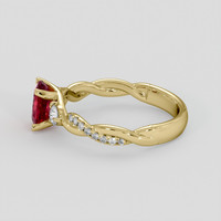 1.07 Ct. Ruby Ring, 10K Yellow Gold 4