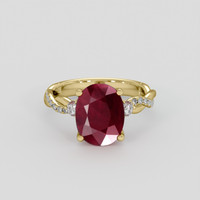 4.02 Ct. Ruby Ring, 10K Yellow Gold 1