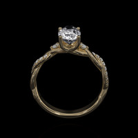 1.65 Ct. White Sapphire Ring, 10K Yellow Gold 3