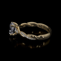 1.65 Ct. White Sapphire Ring, 10K Yellow Gold 4