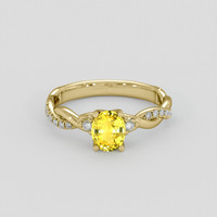 1.35 Ct. Yellow Sapphire Ring, 10K Yellow Gold 1