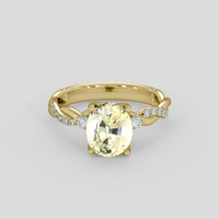2.41 Ct. Yellow Sapphire Ring, 10K Yellow Gold 1