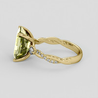 4.24 Ct. Bi Color Sapphire Ring, 10K Yellow Gold 4