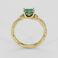 1.17 Ct. Green Sapphire Ring, 10K Yellow Gold 3