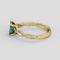 1.17 Ct. Green Sapphire Ring, 10K Yellow Gold 4