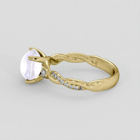 3.90 Ct. Blue Sapphire Ring, 10K Yellow Gold 4