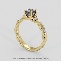 1.09 Ct. Bi Color / Parti Sapphire Ring, 10K Yellow Gold 2