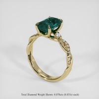 2.56 Ct. Bluish Green Sapphire Ring, 10K Yellow Gold 2